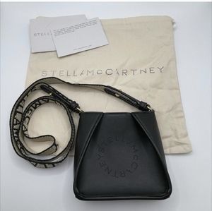 Stella McCartney Micro Perforated Logo Crossbody Bag Black W/ Dustbag